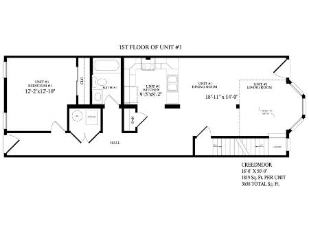 Creedmore Townhouse Floor plan First Floor